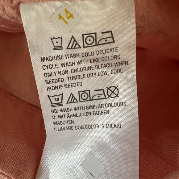 Denim & Co Canyon Retreat Oasis Midi Skirt Medium Linen Embroidered - Picture 4 of 10